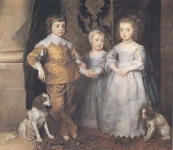 Dyck, Anthony van The Three Eldest Children of Charles I (mk25) oil painting picture